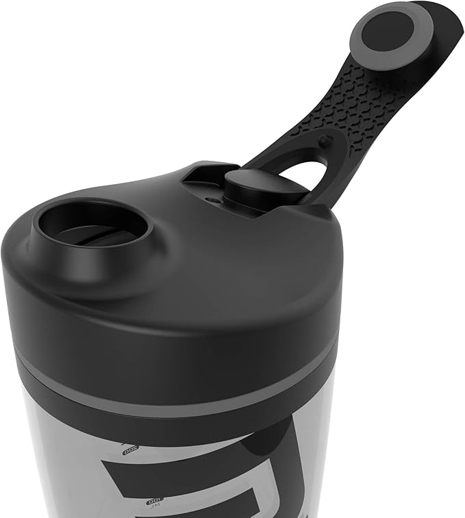Promixx Original Shaker Bottle (MiiXR Edition) - Battery-powered for Smooth Protein Shakes - BPA Free, 20oz Cup (Black/Gray)