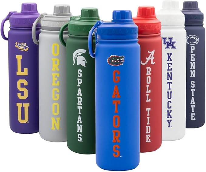 University of Florida Water Bottle - Blue Double Walled Stainless Steel 24 oz Keeps Drinks Cold or Hot