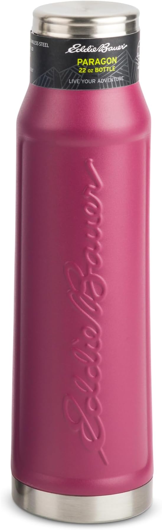 Eddie Bauer Paragon Stainless Steel Water Bottle - 22 Oz - Midnight Merlot
