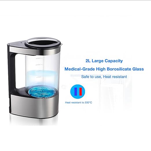 Hydrogen Water Generator, Hydrogen Water Machine, 1.8L Water Hydrogenator, 800-1800PPB LED Touch Screen Constant Temperature Heating for Healthy Life