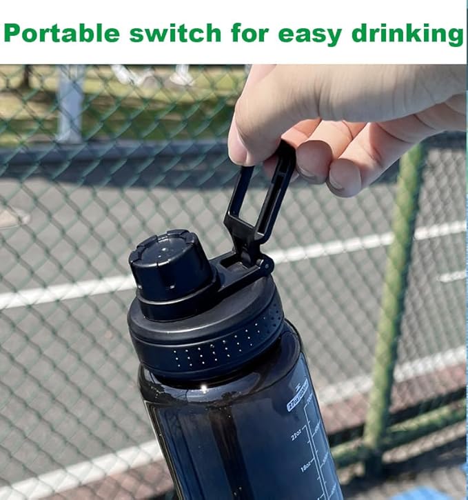 Water Bottles 20oz Portable Cup PC Material BPA-Free Wide Mouth Leakproof Sports Water Bottles with Handle, Gym Space Cup For Fitness Yoga Workouts