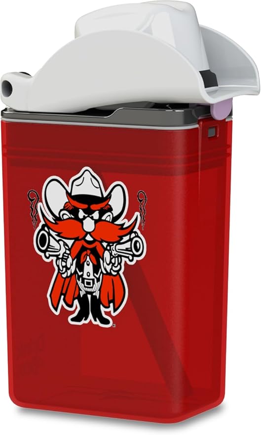 Reusable Water Bottle | Officially Licensed NCAA Sports Bottle |BPA Free | Dishwasher Safe | Texas Tech | Raider Red Officially Licensed NCAA - 8oz