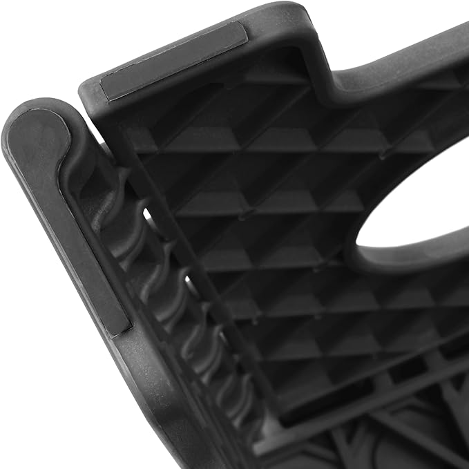 Casafield 13" Folding Step Stool with Handle, Black - Portable Collapsible Small Plastic Foot Stool for Adults - Use in The Kitchen, Bathroom and Bedroom