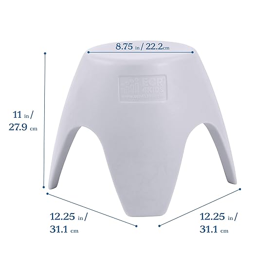 ECR4Kids Ayana Stool Set, Flexible Seating, Light Grey, 4-Pack