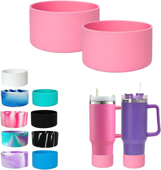 Silicone Boot,Silicone Boot Sleeves for 40/30 oz Tumblers, Insulated Bottle Sleeves for Adventure and IceFlow Flip Tumblers, Anti-Slip Sleeve for Water Bottles（pink）