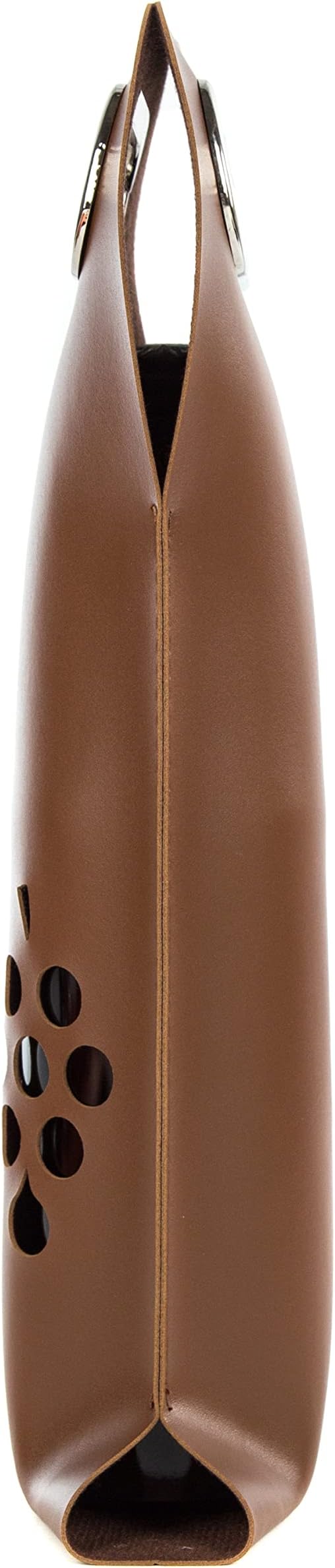Leather Wine Bag with Handles Reusable Wine Carrier Bag Carrier Tote PU Leather Wine Gift Bag for Party Picnic Travel for Wine Lover Color Brown 1 Bottle, color brown- 1 bottle