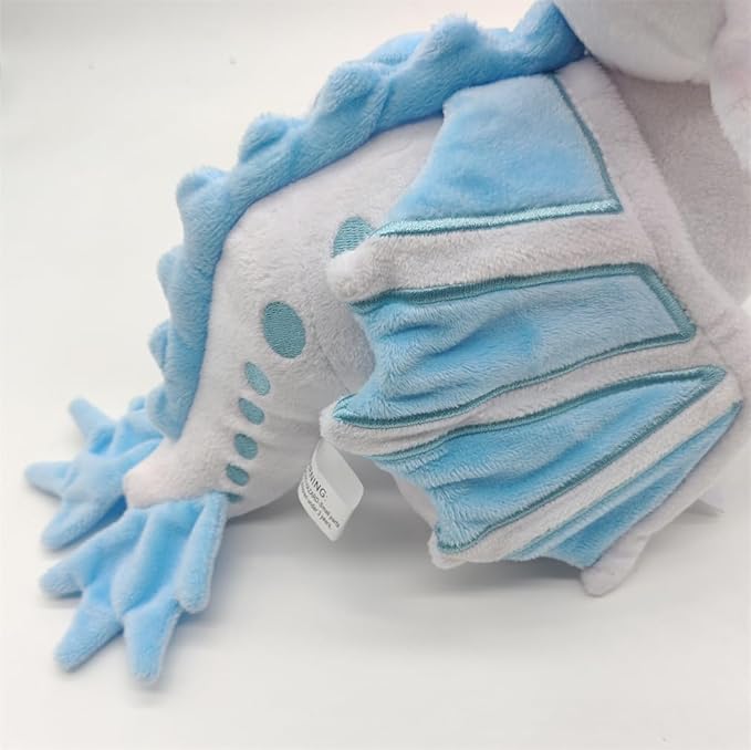 Wings of Fire Dragon Plush Toy Rainwing Dragon Stuffed Animals Pterosaur Plush Flying Dragon Pillow Plushies Gifts for Fans Kids Boys Girls (icewing)