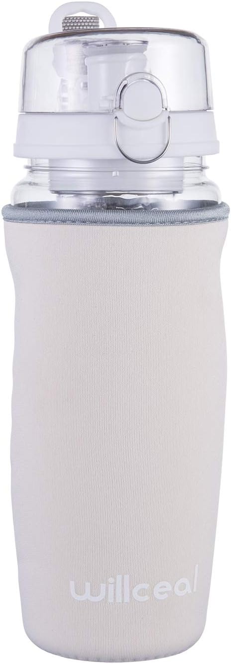 Fruit Infuser Water Bottle 32oz- Durable, Large - BPA Free Tritan, Flip Lid, Leak Proof Design - Sports, Camping