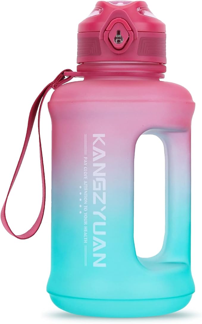 Mini Gallon Kids Water Bottle - 23oz, Small Durable for School, BPA-Free, Tritan, Leak-Proof, Wide-Mouth, Sports, & Outdoors - Designs for Boys & Girls (Pink)