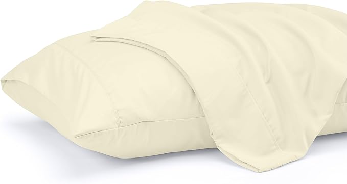 Utopia Bedding Queen Pillow Cases - 2 Pack - Envelope Closure - Soft Brushed Microfiber Fabric - Shrinkage and Fade Resistant Pillow Covers 20 X 30 Inches (Queen, Ivory)