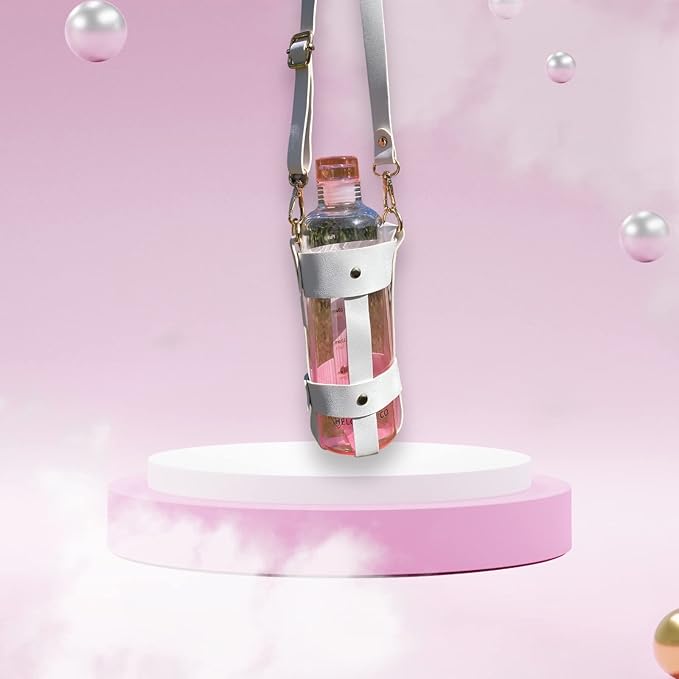 Glass Water Bottle16 oz, 100% borosilicate, Pink, Clear & Blue Motivational Measurements w/Time, BPA-Free, Eco-friendly, for Gym, Sports, Travel, Fitness, or Work. (Clear Pink 500ml)