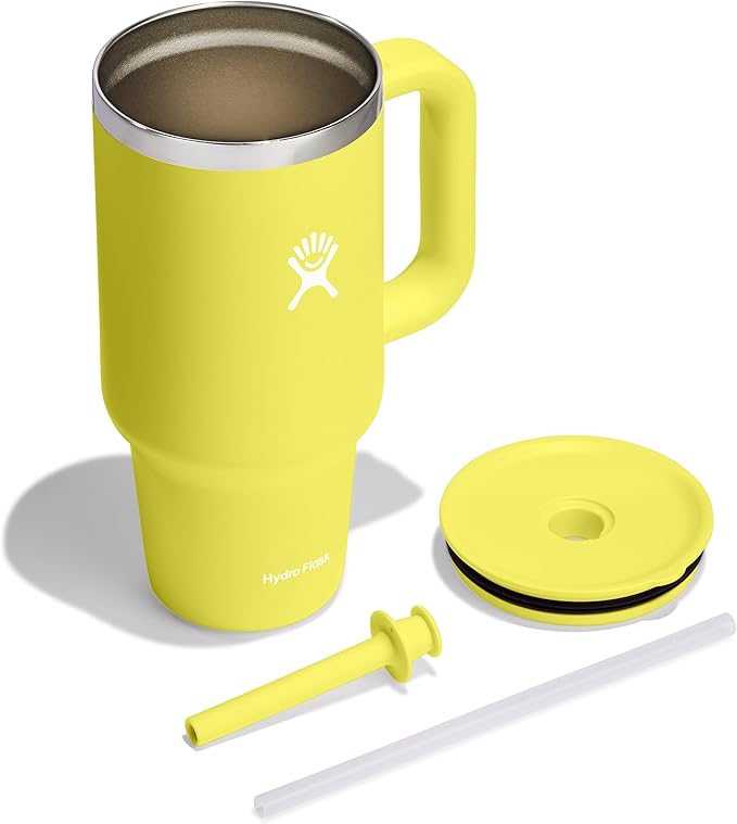 Hydro Flask Travel Tumbler Stainless Steel Vacuum Insulated Tumbler with Lid and Straw for Cold Water and Drinks for Sports, School, Work, Car, Travel, Weekends