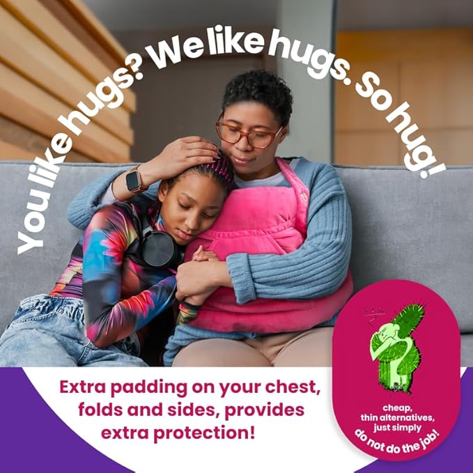 Mastectomy Pillow Post Op Pillow for Breast Surgery Recovery | Choose The Color for You | Hand Ice-Pack Pockets | Converts to Cloud Soft Cushion (Fuchsia Elegance)