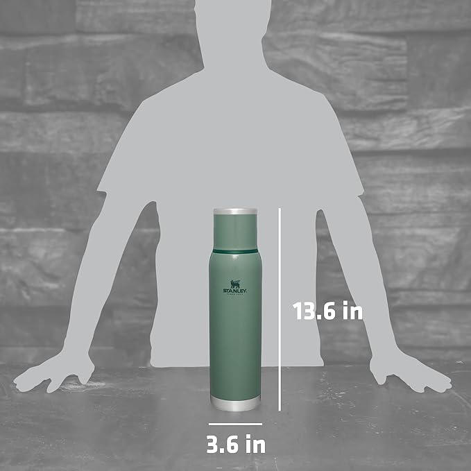 STANLEY Adventure To Go Insulated Travel Tumbler - 1.4QT - Leak-Resistant Stainless Steel Insulated Bottle with Insulated Cup Lid and Splash-Free Stopper