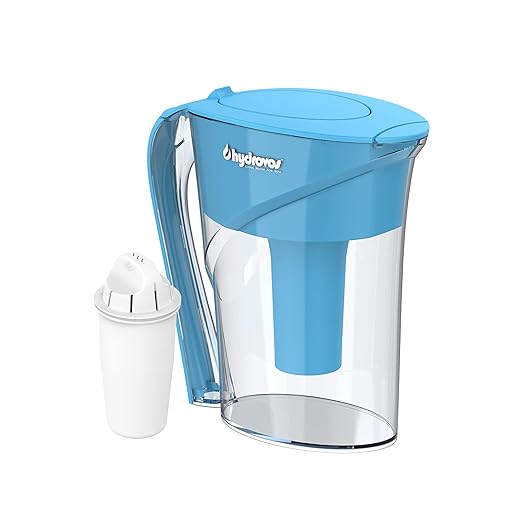 Water Filter Pitcher for Drinking Water, 7-Cup Capacity, BPA Free, Reduces Chlorine Taste and Odor from Tap Water, One Included Filter Lasts 3 Months