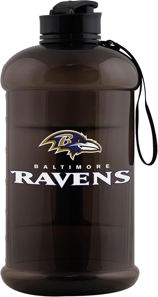 FOCO NFL Team Logo 2L Plastic Clear Large Sports Water Bottle