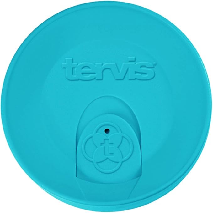Tervis Travel Lid Made in USA Double Walled Insulated Tumbler Travel Cup Keeps Drinks Cold & Hot, Fits 10oz Tumblers, Turquoise