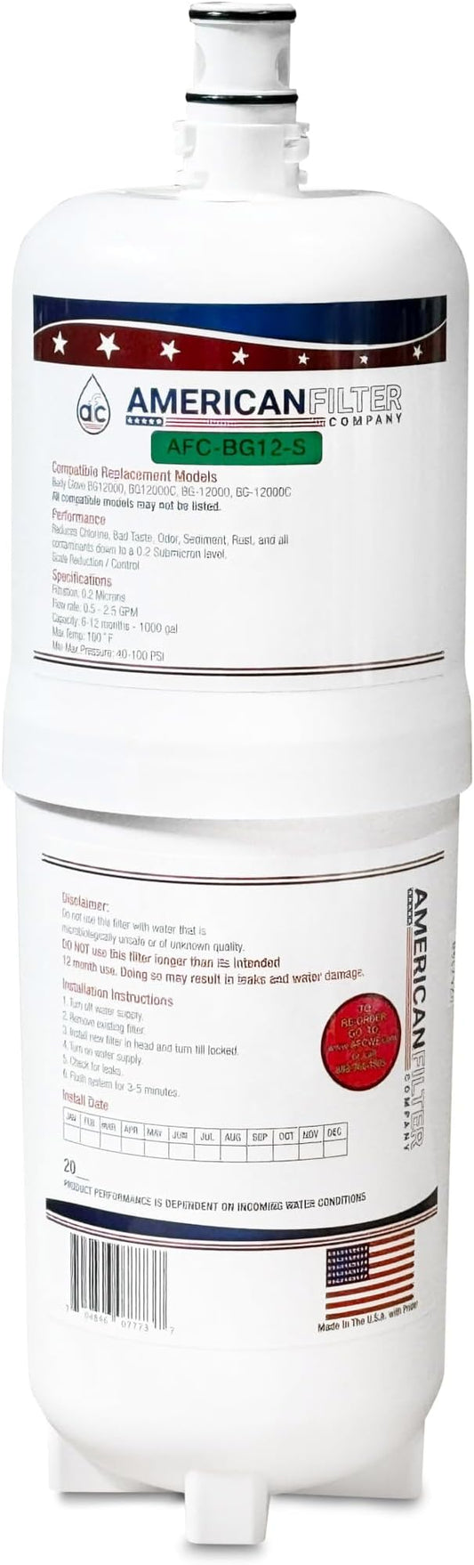 AFC Brand, Water Filter, Model # AFC-BG12-S, Compatible with Body Glove (R) BG-12000C 1