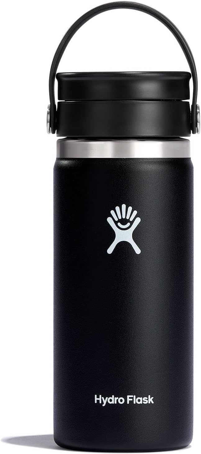 Hydro Flask Stainless Steel Wide Mouth Bottle with Flex Sip Lid and Double-Wall Vacuum Insulation for Coffee, Tea and Drinks