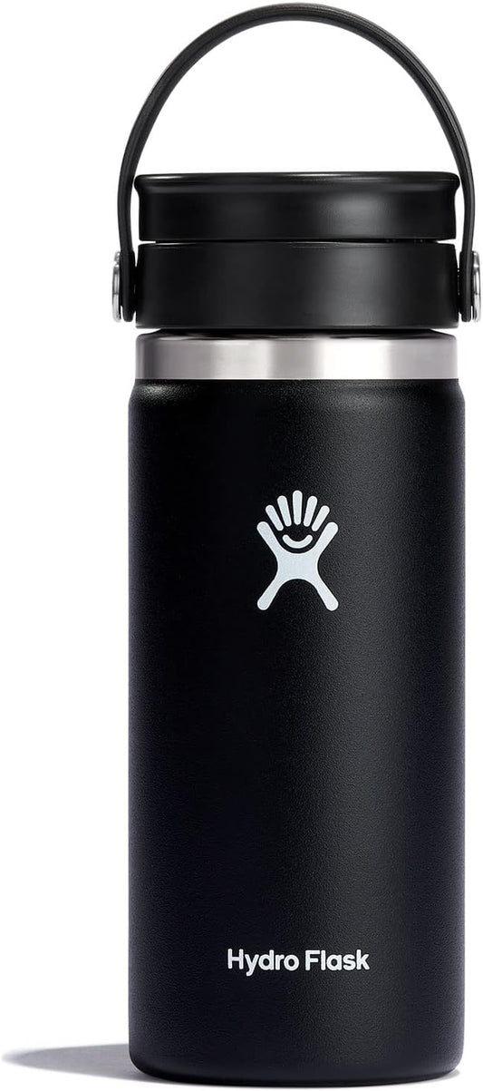 Hydro Flask Stainless Steel Wide Mouth Bottle with Flex Sip Lid and Double-Wall Vacuum Insulation for Coffee, Tea and Drinks