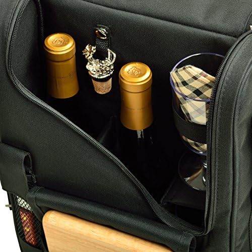Texas University at Austin Longhorns Licensed Deluxe Wine Carrier with Wine Glasses and Accessories for Two Assembled & Quality Approved in The USA