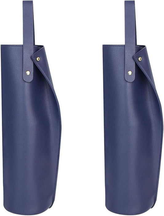 Wine Gift Bag, Reusable PVC Leather Wine Tote Carrier, Double Layered bag, Birthday Bridal Showers Holiday Gifts