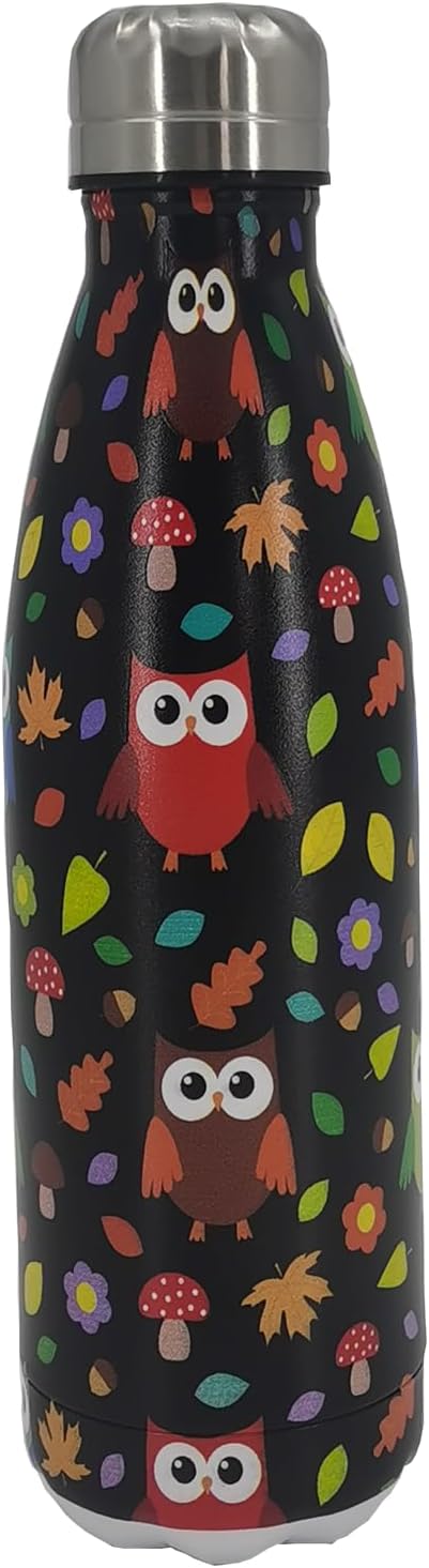 Owl Insulated Sport Water Bottles Stainless Steel Travel Mugs BPA Free Tumbler For Outdoor Camping Travel 20 OZ
