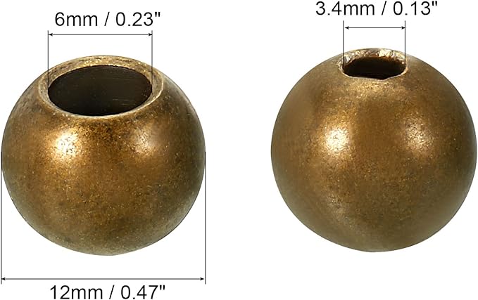 MECCANIXITY Pull Cord Tassels Window Blind Extender Chain Drop Knobs Ball Pull Ends Bronze, for Curtain Blinds Shades Light Ceiling Fan Pull Switch, Pack of 4