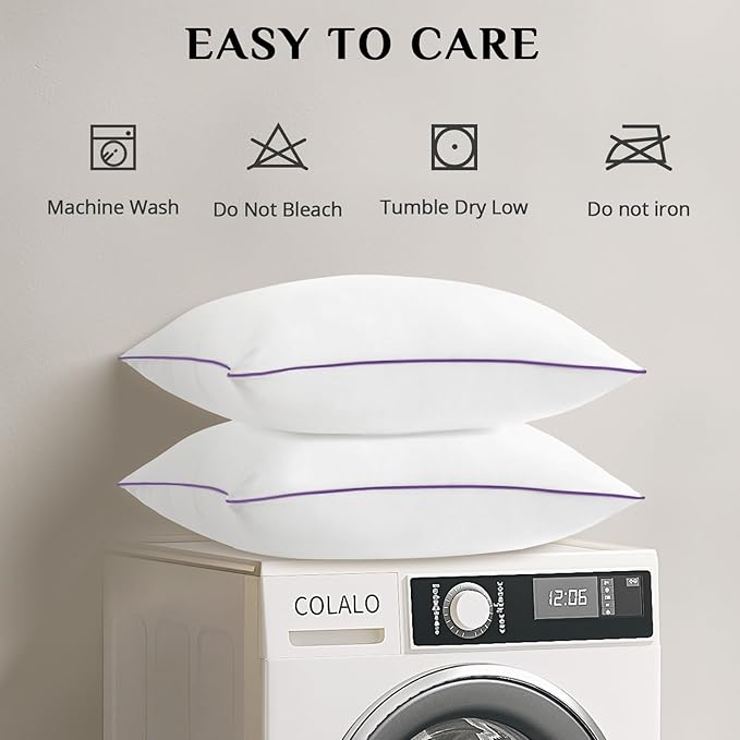 JOLLYVOGUE Pillows King Size Set of 1, Bed Pillows Set of 1, Cooling and Supportive Pillows with Super Soft Down Alternative Fill, Luxury Fluffy Hotel Quality for Side, Back, and Stomach Sleepers