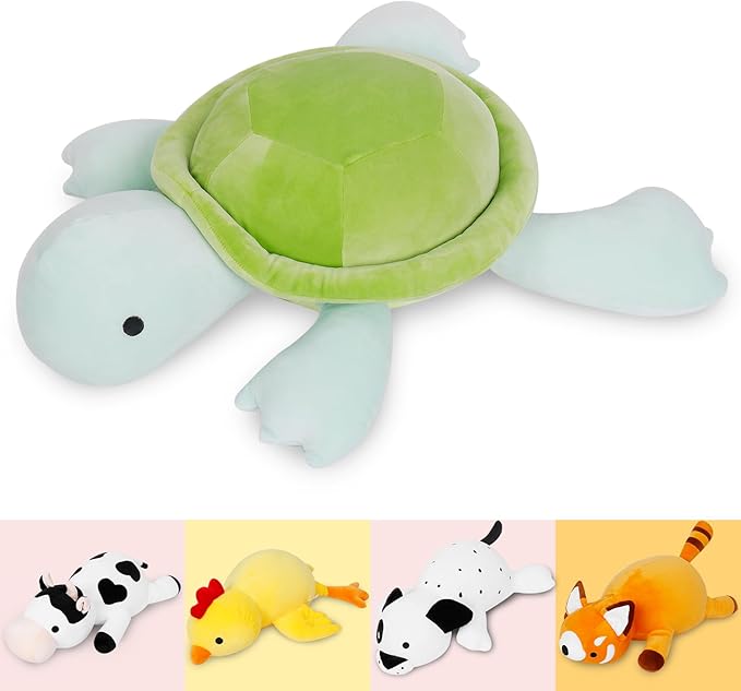 Turtle Weighted Plush, 22" 4.2 lbs Character Weighted Stuffed Animals Series, Cute Tortoise Plushie Dolls Throw Pillow Birthday Gifts for Children Kids