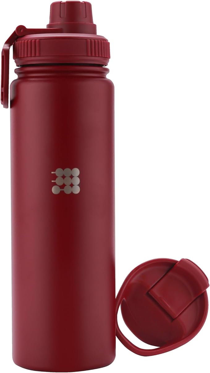 Cubitt Insulated Sports Hydro Water Bottle 24 oz, 2 Lids (Coffee Lid and Wide Mouth Twist Sports Lid), Stainless Steel, Double Walled. Cold for up to 24 hours, Hot for up to 12 hours Sand
