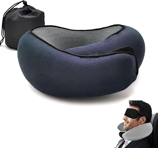 Travel Neck Pillow, Memory Foam Airplane Travel Pillow, 360 Degree Comfort and Breathability, Washable Modal Cover,Stowable U-Shaped Pillow