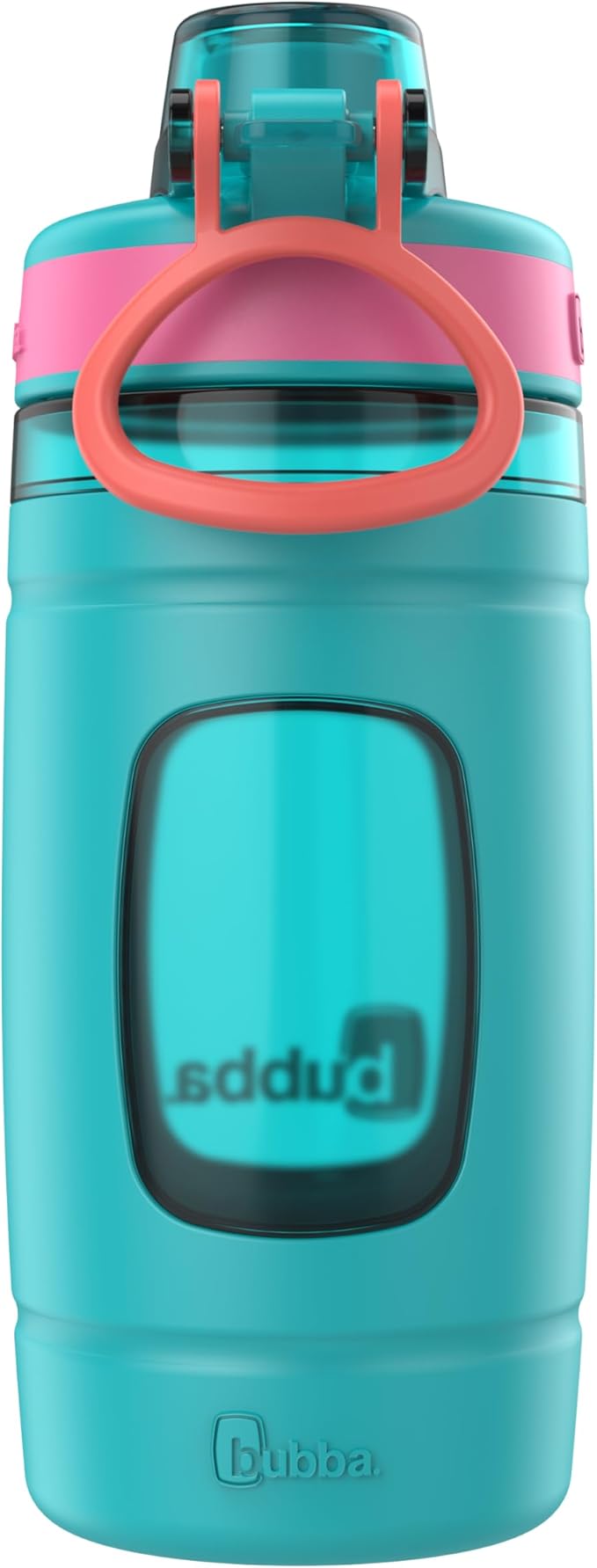 Bubba Kids Flo Water Bottle with Silicone Sleeve and Wide Mouth, 16 oz, Scuba