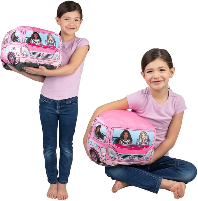 Franco Barbie Camper Kids Bedding Super Soft Plush Cuddle Pillow Buddy, One Size, (Official Barbie Product)