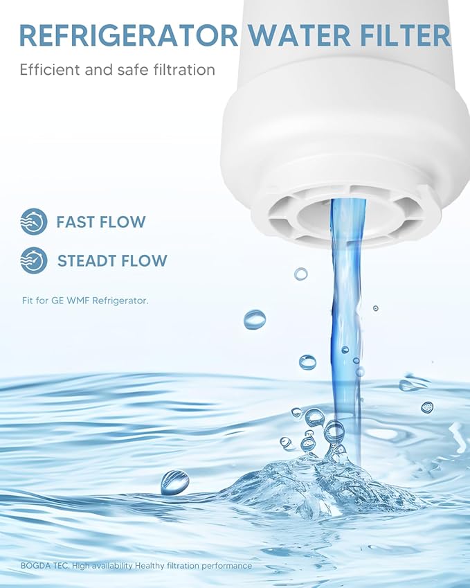 Water Filter Replacement Fit for G-E M-WF Smart-Water MWFP MWFA, GWF, HDX FMG-1, WFC1201, RWF1060, 197D6321P006 Fit for Ken-more 9991, GSE25GSHECSS, WD-F13, PC75009 (1 Filters)