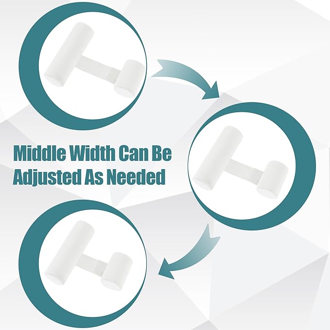 HOMBYS Memory Foam Sleep Position Training Pillow, Body Bolster Supportive Trainer Pillow for Back Sleeper Side Sleeper, Adjustable Body Pillow - White