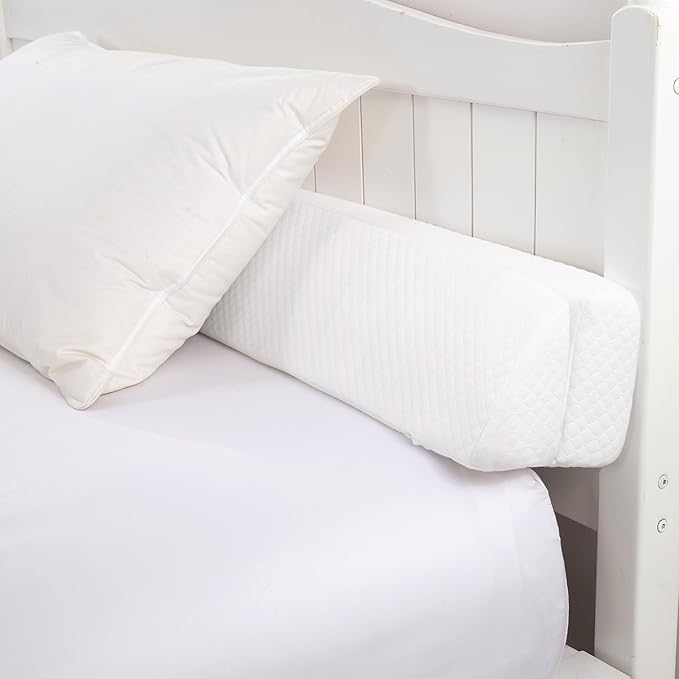HOMBYS Wedge Pillow Headboard for Bed Gap,Foldable Bed Wedge Gap Filler Queen Size,Matterss Gap Filler,Multi Functional Bed Crack Pillow, Fill The Gap (0-7") Between Your Headboard and Mattress,White