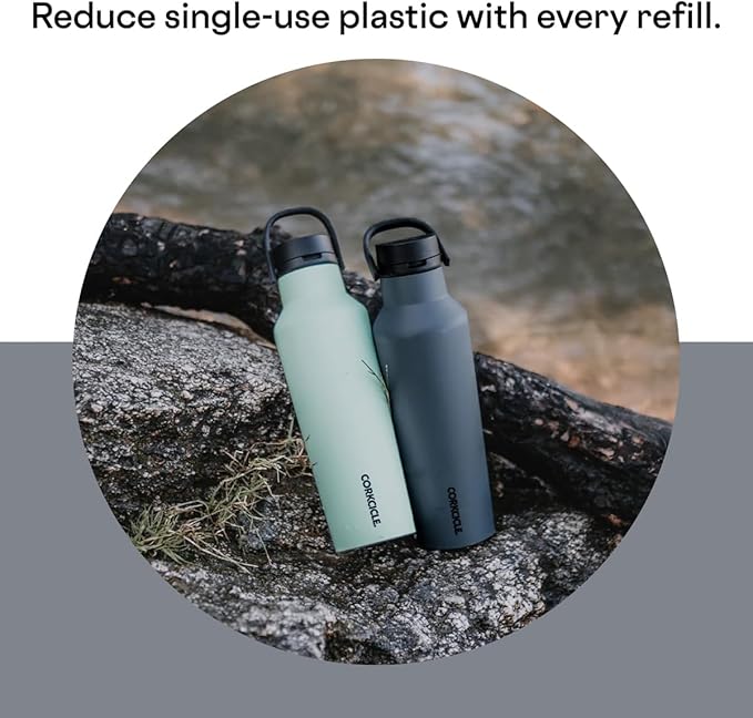 Corkcicle Sport Canteen Insulated Tumbler, Hammerhead, 32 oz – Reusable Water Bottle Keeps Beverages Cold for 25 Hours & Hot 12 Hours – Cupholder Friendly Tumbler with Screw-On Cap