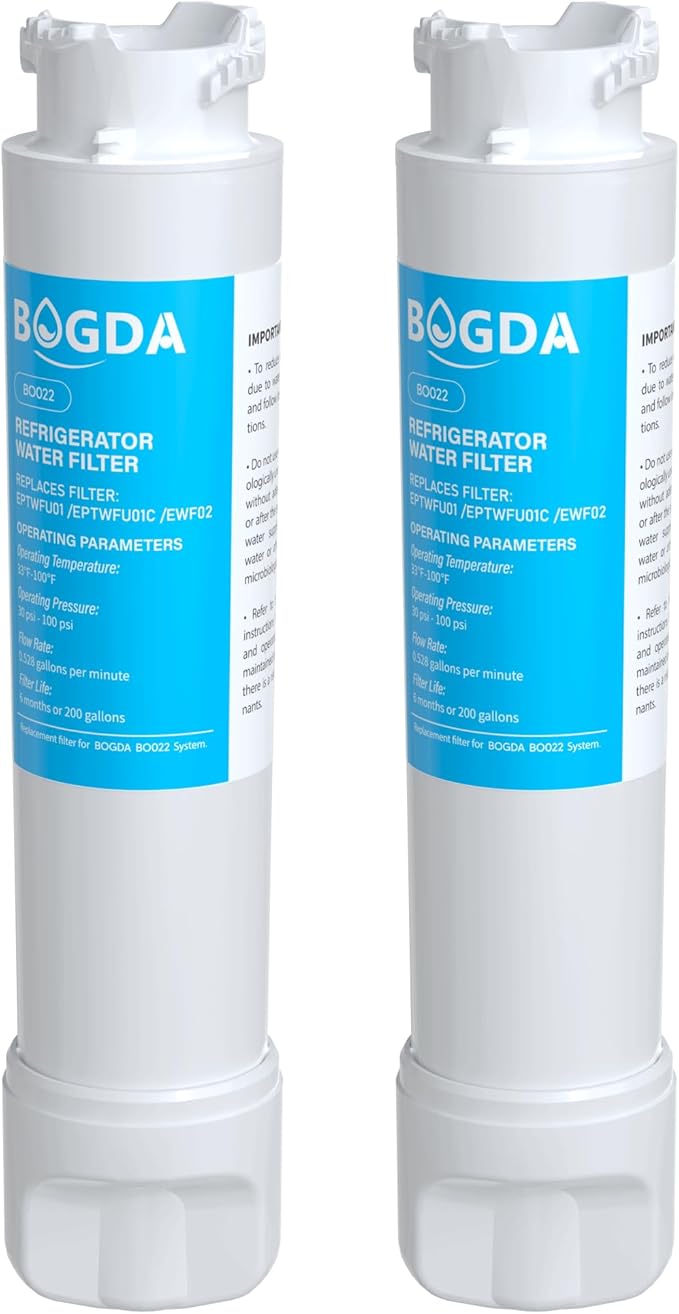 Water Filter Replacement Fit for EPT-WFU01 Frigi-daire, Water Filter Compatible with Frig-idaire EPTW-FU01, EWF02, Pure-Source Ultra II, 2 Filters