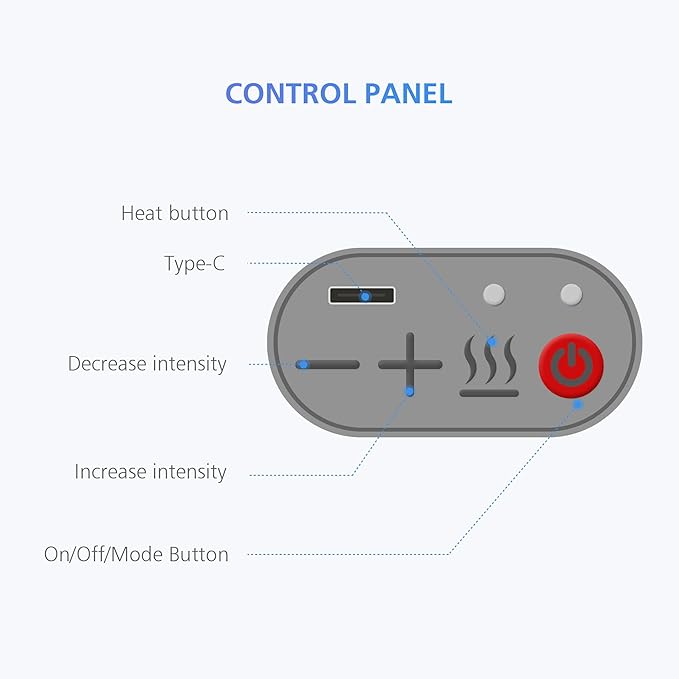 COMFIER Cordless Travel Pillow with Vibration Massager,Travel Neck Massage Pillow with Heat for Neck, Lightweight Memory Foam Neck Pillow,Head Support Soft Pillow for Airplane,Office
