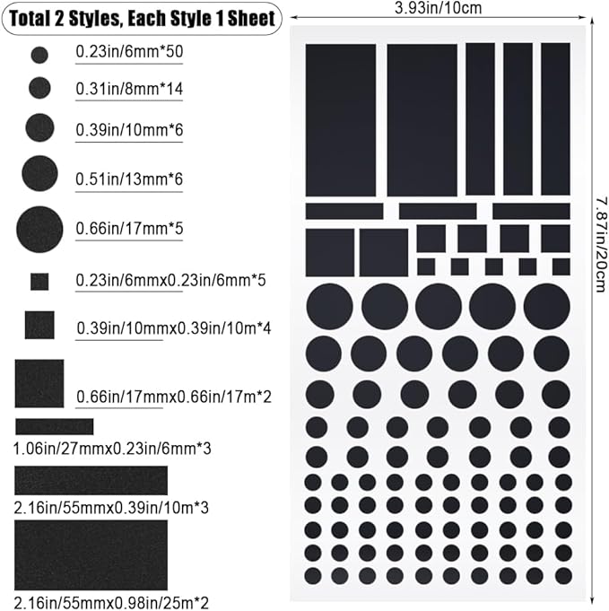 CREATCABIN 2 Sheet LED Light Blocking Stickers LED Covers Blackout Stickers Light Dimming LED Filters Dimming Sheets Stickers for Routers TV Clocks Electrical Appliances window Black 7.87x3.93Inch