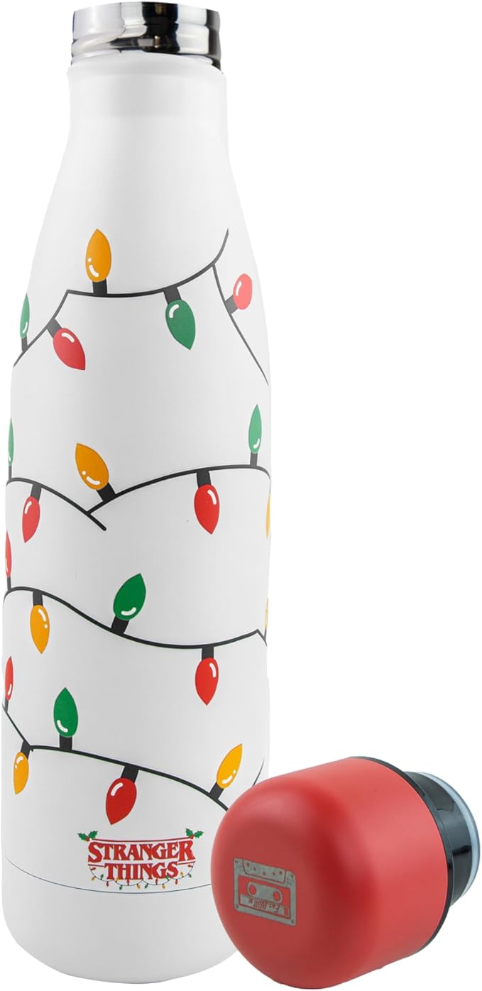Cinereplicas Stranger Things – Insulated Bottle Christmas Garland – 500 ml – Officially Licensed