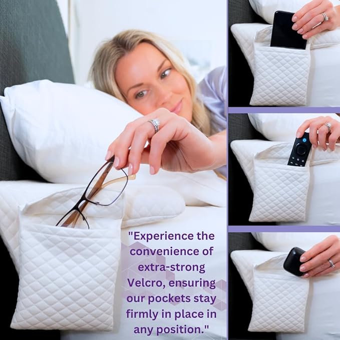 Bed Wedge Pillow for headboard Mattress Gap DuoWedge lux. (White, Double 54") The Perfect Filler for Gaps up to 7"