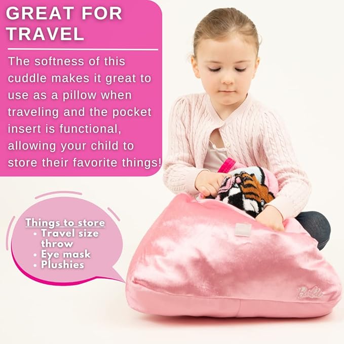 Franco Barbie Purse Pillow Bedding Super Soft Plush Pink Purse/Bag Shapped Cuddle Pillow Buddy, (100% Official Licensed Barbie Product)