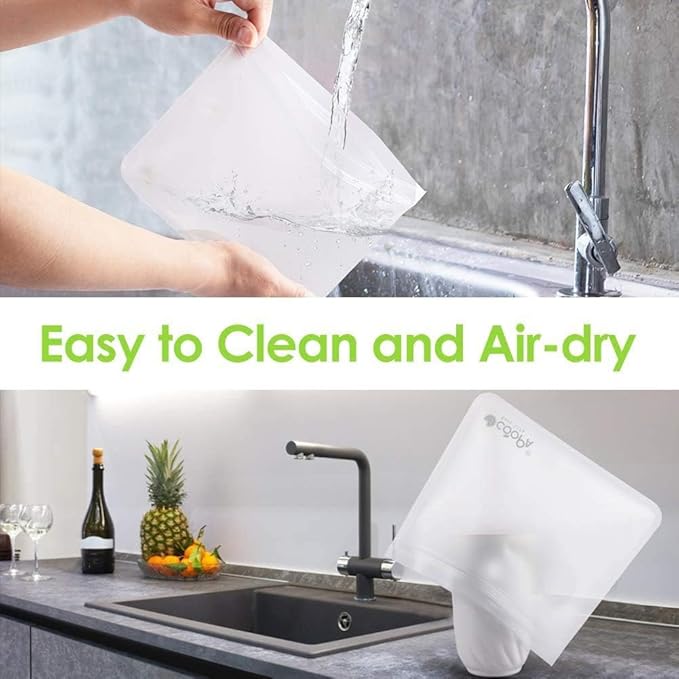 ISTAD Plastic Bag, Red, Pack of 60, Comprises: 30 bags (0.4 l) and 30 bags (1 l), Can be used over and over again since it can be re-sealed.