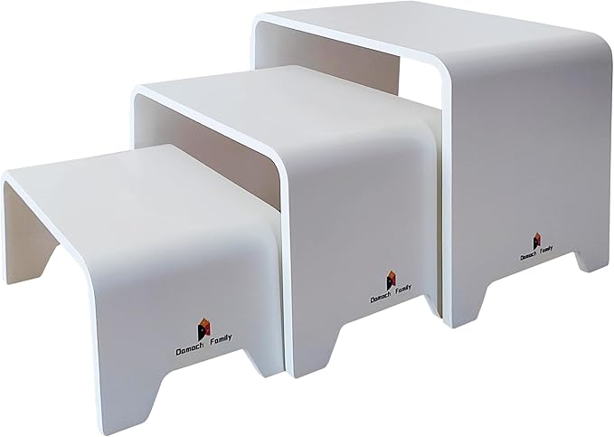 Damoch Family™ Wooden Children Montessori Furniture Set as Kids Chairs and Table,Showcasing Quality,Sturdiness and Versatility,Patented Minimalist Design (White)