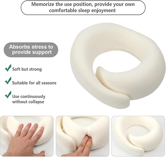 Travel Neck Pillows for Airplanes 2024 New Travel Pillow Neck Travel Pillow Memory Foam Airplane Pillow Soft Airplane Neck Pillow(Grey Black)