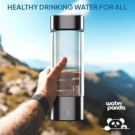 WaterPanda 420 ML Hydrogen Water Bottle - Portable Rechargeable Hydrogen Water Bottle - Healthy Drinking Water in Just 3 Min