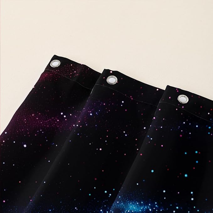 AILONEN Colorful Rose Shower Curtain for Bathroom Decor,Butterfly Galaxy Rose Flower Bath Curtain for Girls Women,Modern Romantic Curtain Waterproof with 12 Plastic Hooks, 72" W*72" H