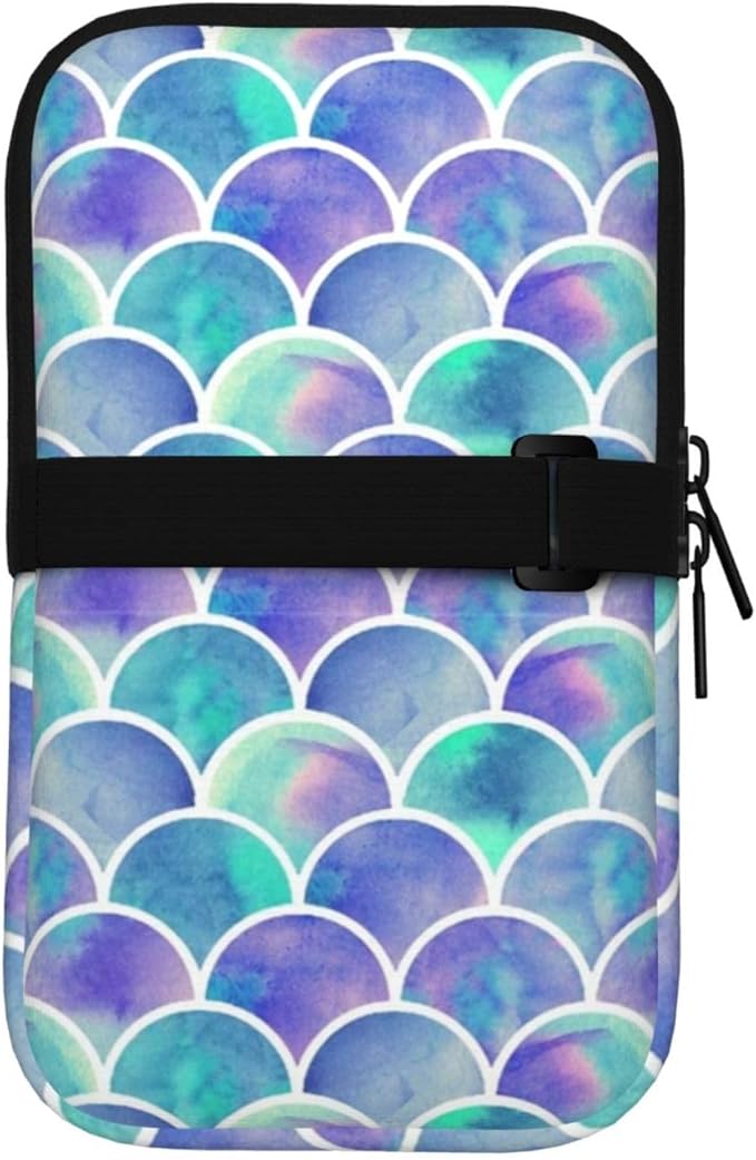 Galaxy Mandala Water Bottle Pouch for Stanley Cup 40oz 30oz,Personalized Gym Purse for Men Women, Tumbler Pouch with Versatile Pocket Water Bottle Bag for Cards, Keys, Phone